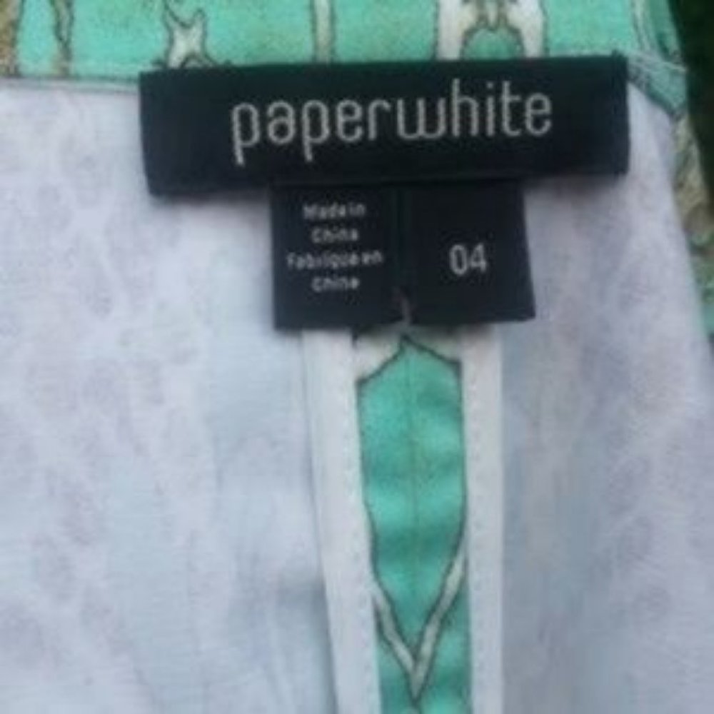 Paperwhite Reptile Print 2 Button Blazer Mint Gre… - image 6